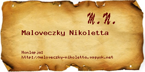 Maloveczky Nikoletta névjegykártya